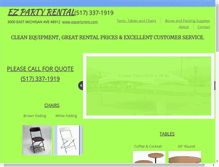 Tablet Screenshot of ezpartyrent.com